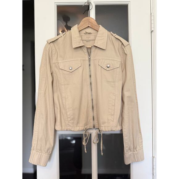 BlankNYC cropped Full Zip Twill Utility Jacket XS - Picture 3 of 13